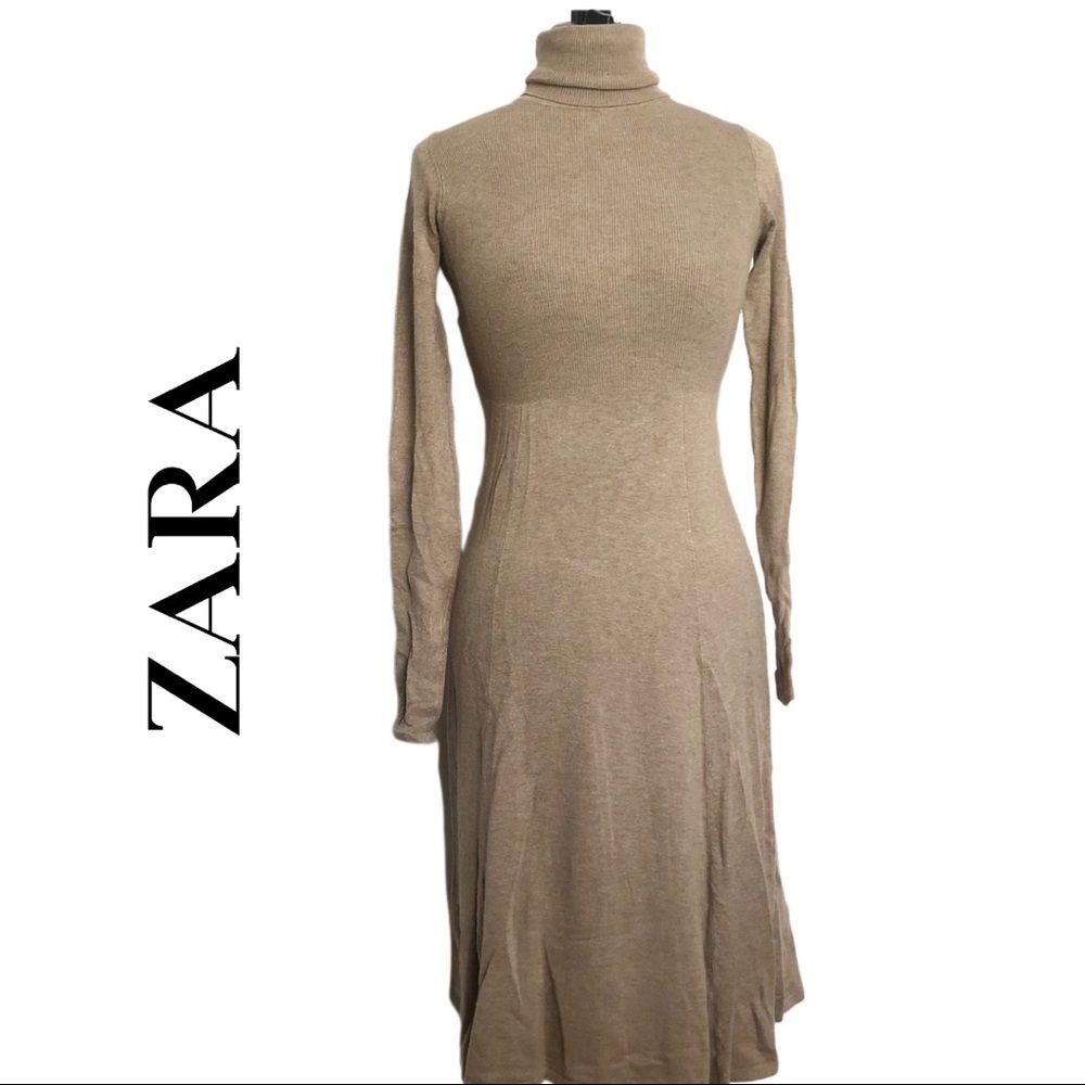 ZARA | Turtleneck Sweater Dress Long Sleeve Size:M
